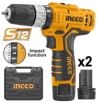 Picture of Lithium-Ion Impact Drill: 20NM (With 2PCS Battery Pack)