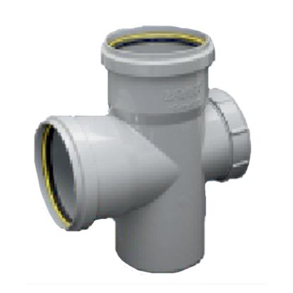 Picture of DUROFIT SWR PVC Fittings Cross Tee 75mm
