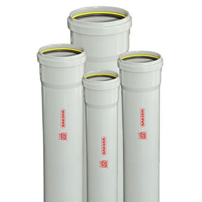 Picture of DUROFIT SWR PVC Pipes (Single Socket) 6 Feet (Type A) 110mm