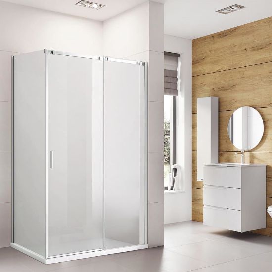 Picture of FUSION Plus 'L' Shaped Shower Enclosure With Sliding Door And Entry From The Front