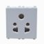 Picture of PLATIA Socket 6A 2/3 Pin - 2M - White