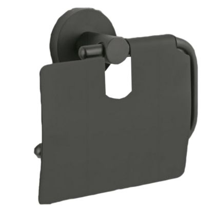 Picture of Nightlife Toilet Roll Holder With Lid-Shiny Black