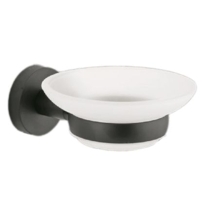 Picture of Nightlife Soap Holder With Glass -Shiny Black