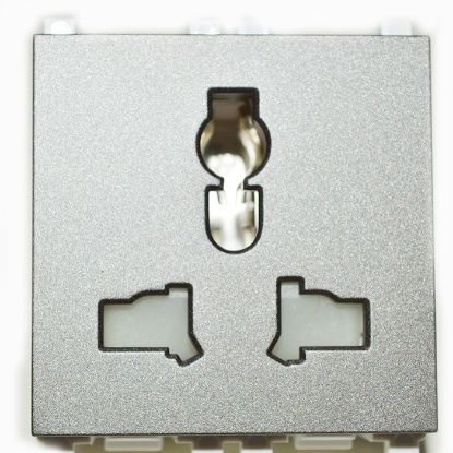 Picture of PLATIA Socket 6/13A - International - 2M - Silver Grey