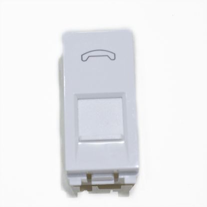 Picture of PLATIA Telephone Socket Single Shutter RJ11 - 1M - White
