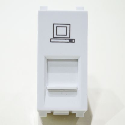 Picture of PLATIA Computer Socket With Shutter RJ45 Cat6 - 1M - White