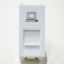 Picture of PLATIA Computer Socket With Shutter RJ45 Cat6 - 1M - White