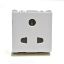 Picture of NOWA Socket 6A 3 Pin With Euro Pin - 2M - White