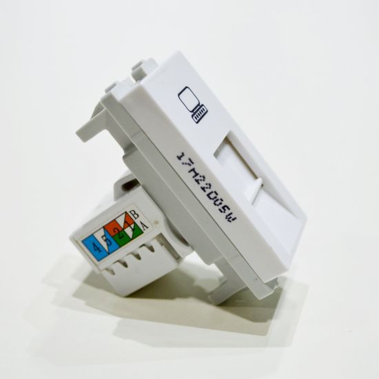 Picture of NOWA Computer Socket With Shutter -RJ45 Cat 6 - 1M - White