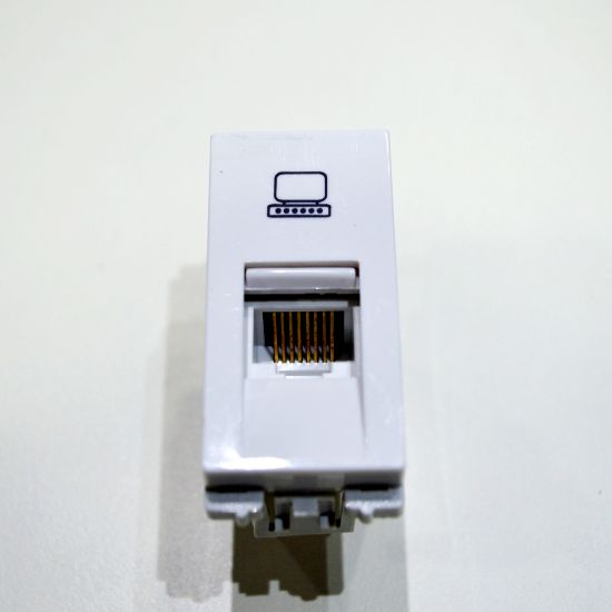 Picture of NOWA Computer Socket With Shutter -RJ45 Cat 6 - 1M - White