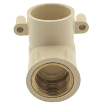 Picture of CPVC Reducer Elbow 90 °Brass wall Mounted (With Ear) 20x15mm