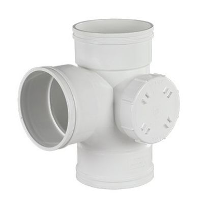 Picture of DUROFIT SWR PVC Fittings Left Side Door Tee 110mm