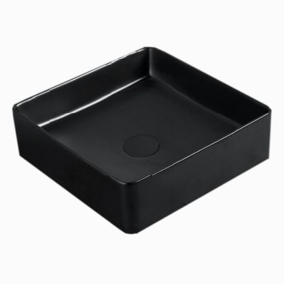 Picture of Nightlife Bowl Basin Square Without Tap Hole - Black Matte 370X370 mm