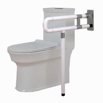 Picture of Aegis U Shaped - Lift Support Folding With Floor Support WC White