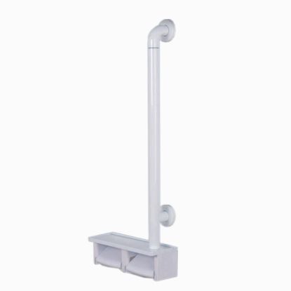 Picture of Aegis L Shape Support With Shelf Bathing White 700 mm