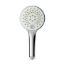 Picture of 3 Flow Hand Shower Body In Chrome, Faceplate In White, Nozzle In Green 120X251 mm