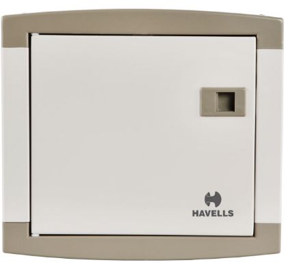 Picture of HAVELLS: 8 Way Single Door SPN Distribution Board