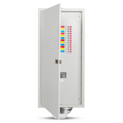 Picture of HAVELLS: 4 Way Load Line Double Door Distribution Board TPN Without MCCB