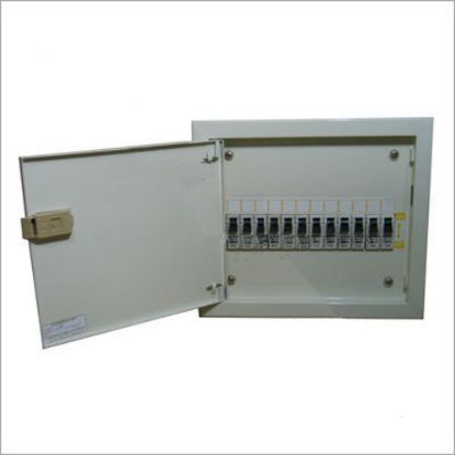 Picture of HAVELLS: 12 Way Load Line Double Door Distribution Board TPN Without MCCB