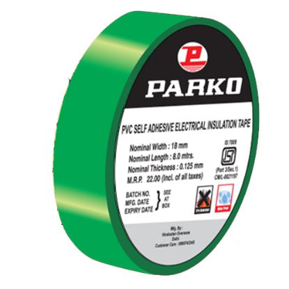 Picture of PARKO: PVC Adhesive Tape: 7M Green 18mm