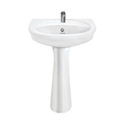 Picture of Hindware: Wall Basin Delta With Pedestal: Ivory