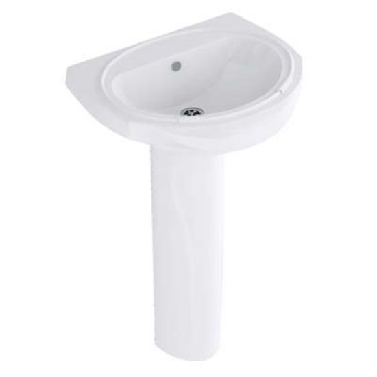 Picture of Hindware: Wall Basin Constillation With Pedestal: Ivory