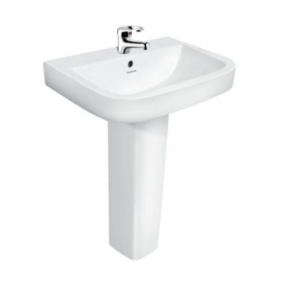 Picture of Hindware: Wall Basin Neo With Pedestal: Ivory
