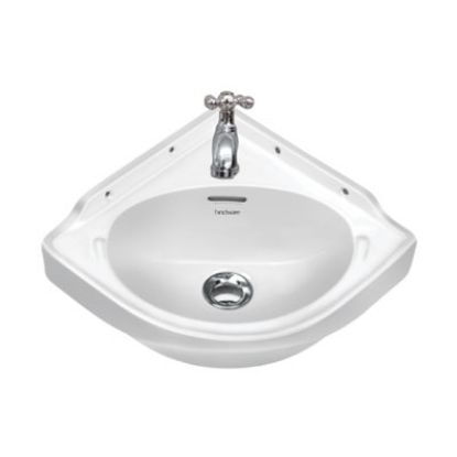 Picture of Hindware: Wall Basin Corner: Ivory