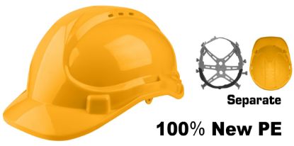 Picture of Plastic Safety Helmet: Yellow