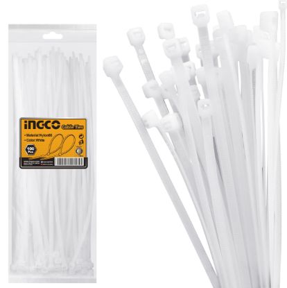 Picture of 100 Pcs Cable Ties: 200MM (White)