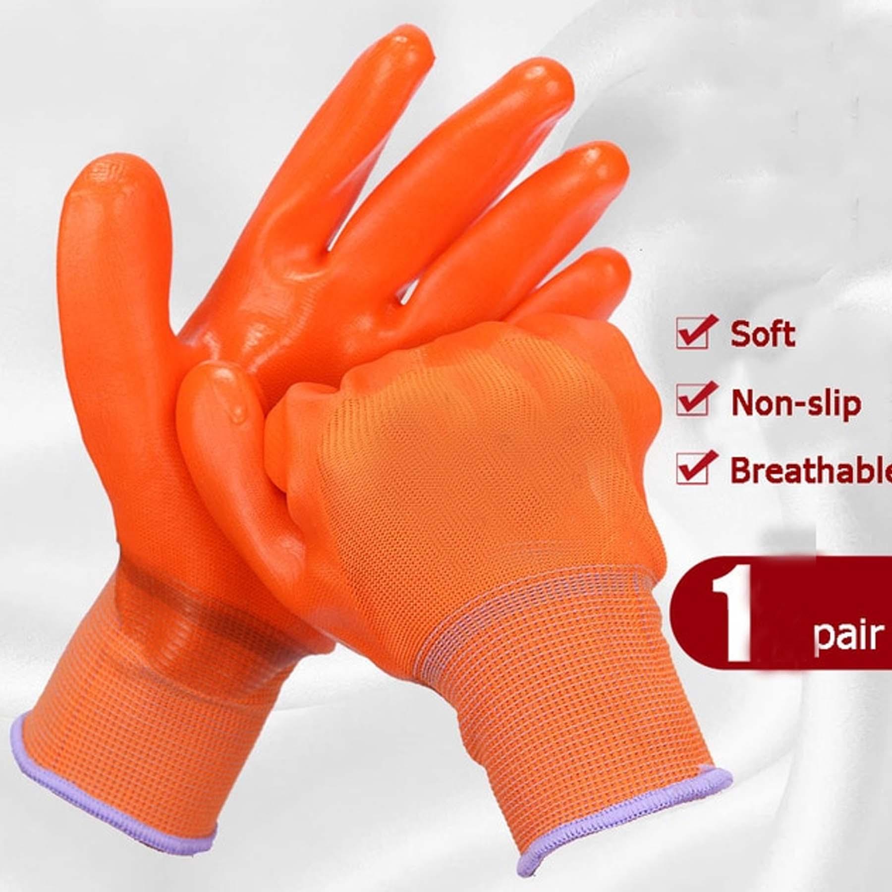 Rubber Coated Gloves Orange Online Hardware Store in Nepal Buy