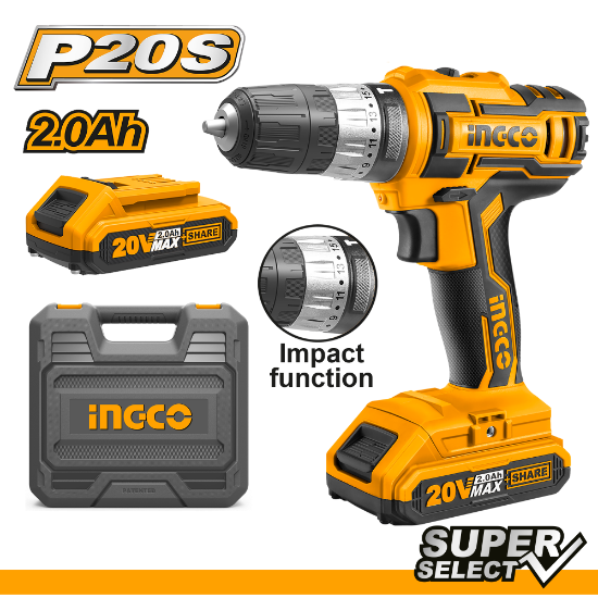 Picture of iNGCO: Cordless Impact Drill CIDLI200215