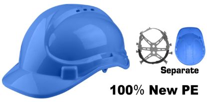 Picture of Plastic Safety Helmet: Blue
