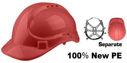 Picture of Plastic Safety Helmet: Red