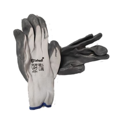 Picture of Safewell: Nitrile Coated Hand Gloves: Size-L