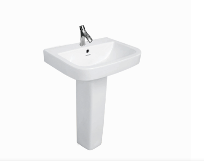 Picture of Hindware: Wall Basin Neo With Pedestal: White