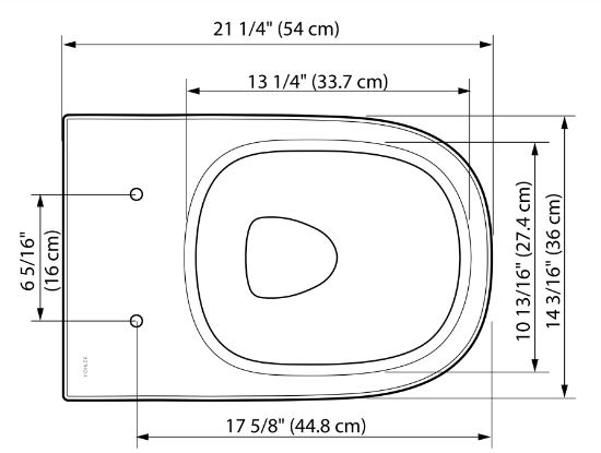 Picture of Trace Rimless Wall Hung Toilet Bowl: White