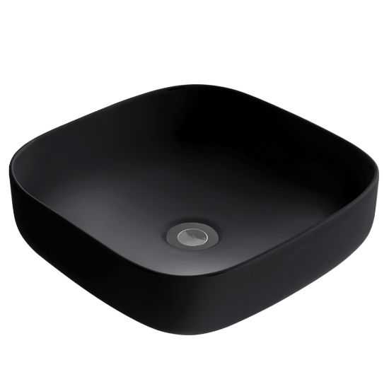 Picture of TOYO: Counter Top Basin 410x410x120mm: Black Matt