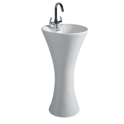 Picture of TOYO: Full Pedestal Basin 425x425x850mm: White
