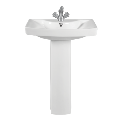 Picture of TOYO: Full Pedestal Basin 620x450x860mm: White