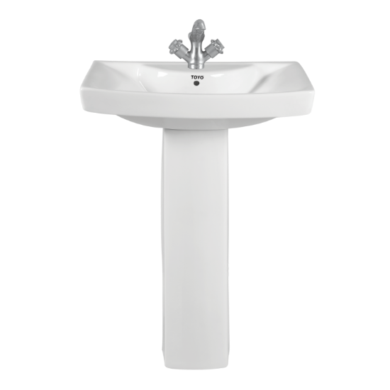 Picture of TOYO: Full Pedestal Basin 620x450x860mm: White