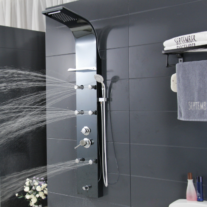 Picture of TOYO: Shower Panel 1550x220x70mm: Dark Grey