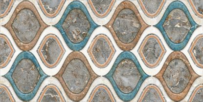 Picture of Kajaria: Creamics Digital Gloosy Asteroid Decor: 30x60cm