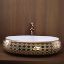 Picture of TOYO: Art Basin 60X40X16CM: White & Rose Gold