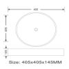 Picture of TOYO: Art Basin 405X405X145MM: Black Marble Glossy