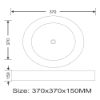 Picture of TOYO: Art Basin 370X370X150MM: Black Texture (Double Finish)