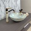 Picture of TOYO: Art Basin 410X410X140MM: Sky Blue Marble Glossy (Rock Finish)
