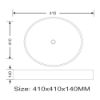Picture of TOYO: Art Basin 410X410X140MM: Sky Blue Marble Glossy (Rock Finish)