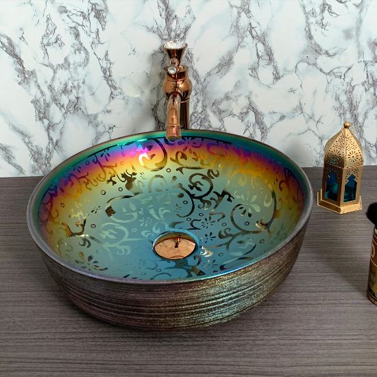 Picture of TOYO: Art Basin 420X420X135MM: Rainbow