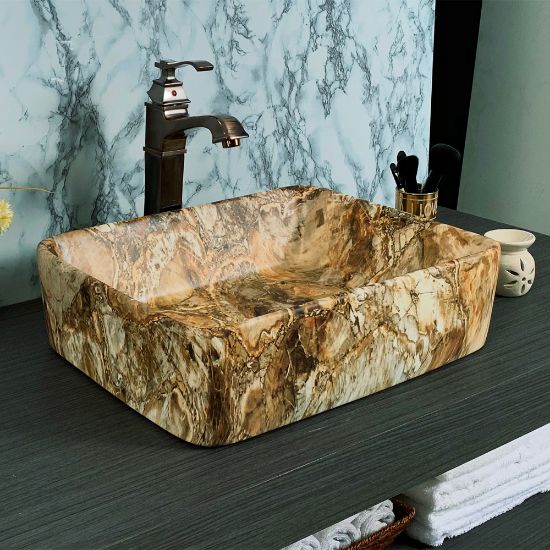 Picture of TOYO: Art Basin 480X370X130MM: Brown Marble Matt